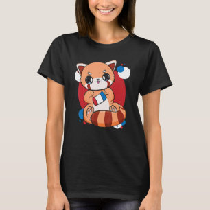 USA Eiscreme 4. Juli Niedlich Red Panda Veteran T-Shirt