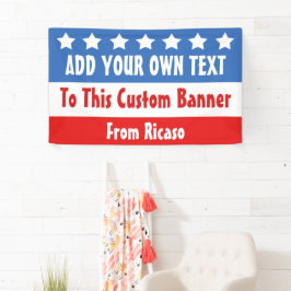 USA Election Red White Blue Customizable Banner