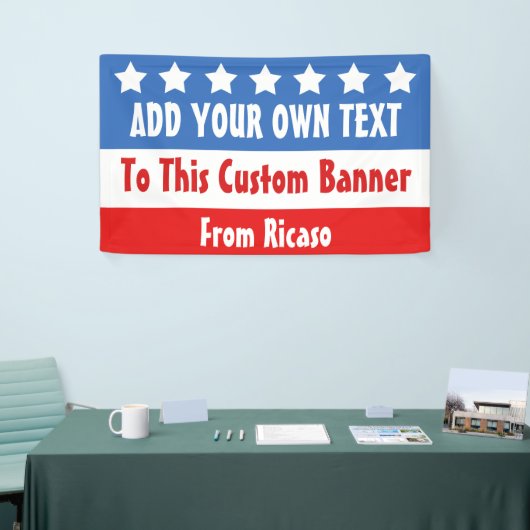 USA Election Red White Blue Customizable Banner (Messeveranstaltung)