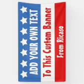 USA Election Red White Blue Customizable Banner (Vertikal)
