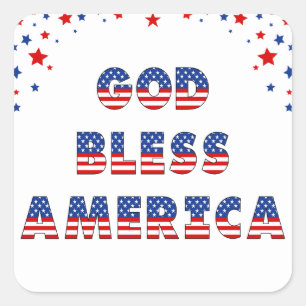 USA Elections Party Collection Quadratischer Aufkleber