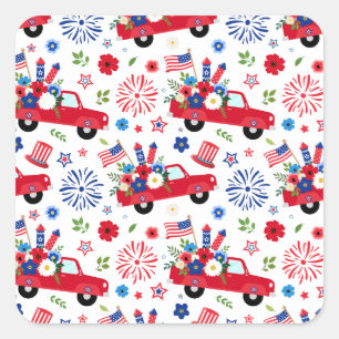 USA Elections Party Collection Quadratischer Aufkleber