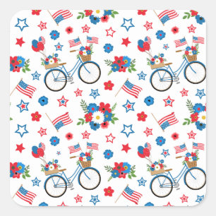 USA Elections Party Collection Quadratischer Aufkleber