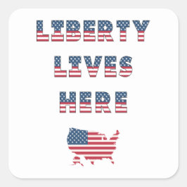 USA Elections Party Collection Quadratischer Aufkleber