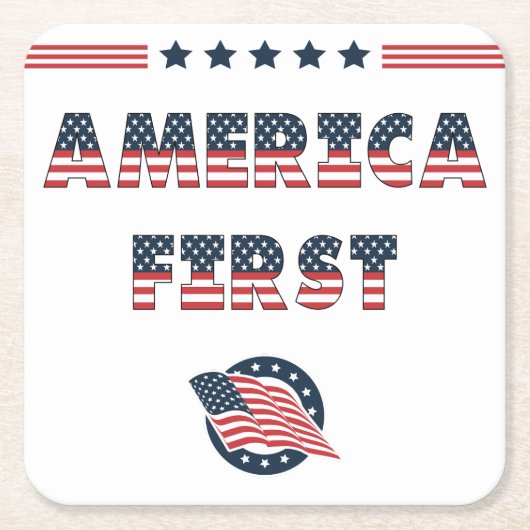 USA Elections Party Collection Rechteckiger Pappuntersetzer (Vorderseite)