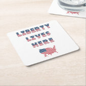 USA Elections Party Collection Rechteckiger Pappuntersetzer (angewinkelt)