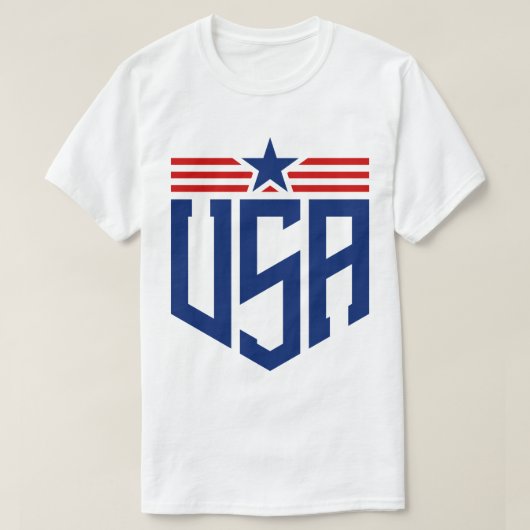 USA Emblem Typografie T-Shirt (Design vorne)