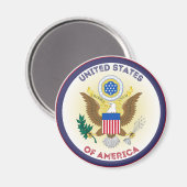USA-Erbe-Emblem Magnet (Vorderseite/Rückseite)