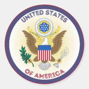 USA-Erbe-Emblem Runder Aufkleber