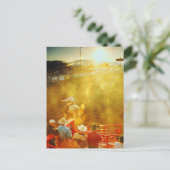 USA, erhöhte Sicht auf Bullfahrer und Cowboys bei Postkarte (Stehend Vorderseite)