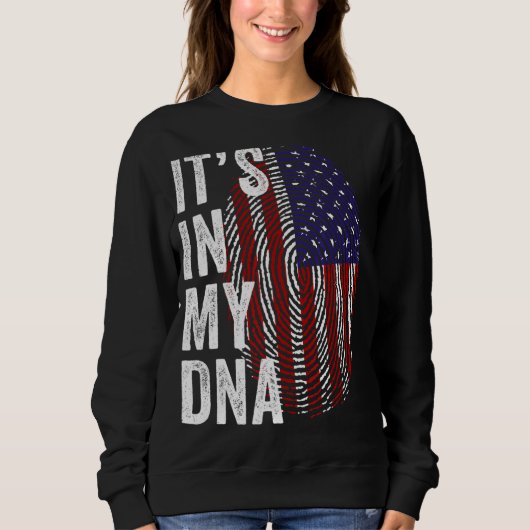 USA Es ist in meiner DNA Niedlich American Fingerp Sweatshirt (Vorderseite)