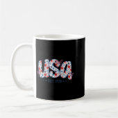 Usa Est 1776 Floral Preppy 4th Of July Coquette Bo Kaffeetasse (Links)