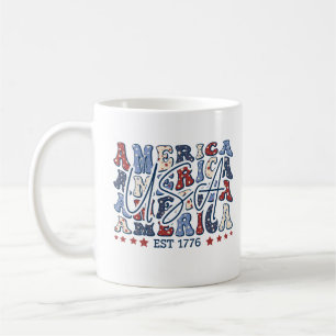 USA Est 1776 Unabhängigkeitstag von Amerika Patrio Kaffeetasse