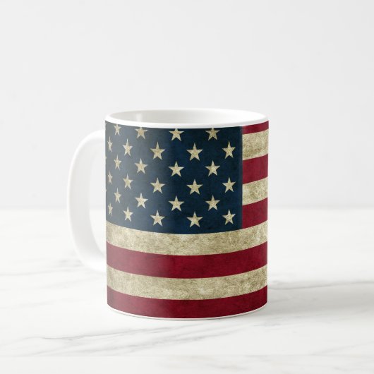 USA Fahne Maske Kaffeetasse (Vorderseite Links)