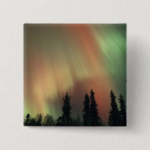 USA, Fairbanks area, Central Alaska, Aurora 3 Button