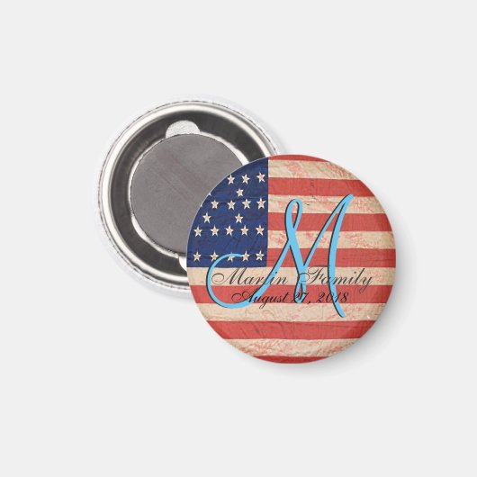 USA Family Wiedersehen Monogram Magnet (Vorderseite/Rückseite)