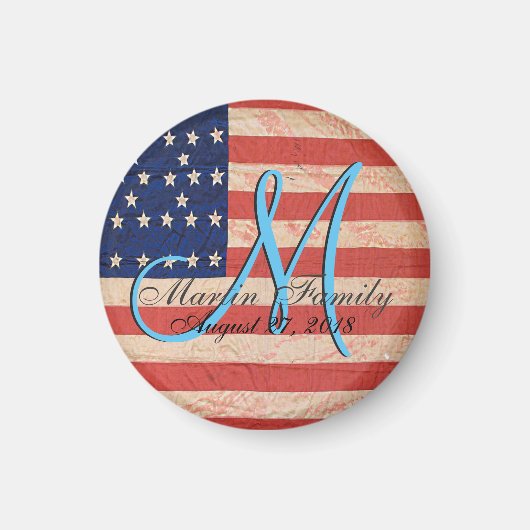 USA Family Wiedersehen Monogram Magnet (Vorne)