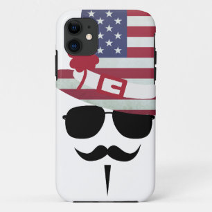 USA Fan with Mustache Case-Mate iPhone Hülle