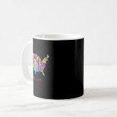 USA Farbtabelle mit Staat N Kaffeetasse (Vorderseite Links)