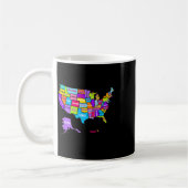 USA Farbtabelle mit Staat N Kaffeetasse (Links)