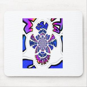 USA-Feier: Schöne lustige Text-Dynamik-Kunst Mousepad