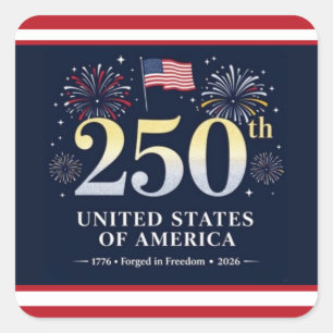 USA feiert 250 Jahre Quadratischer Aufkleber