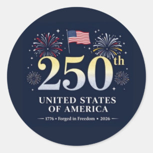 USA feiert 250 Jahre Runder Aufkleber