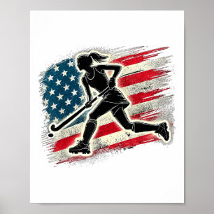 Usa Feldhockey Mädchen Vereinigte Staaten Von Amer Poster