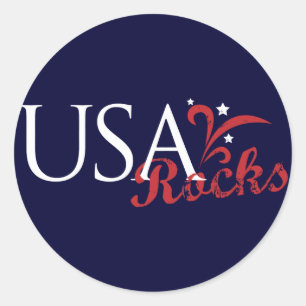 USA-Felsen-Aufkleber Runder Aufkleber