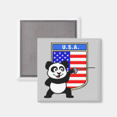 USA Fencing Panda Magnet (Vorderseite/Rückseite)