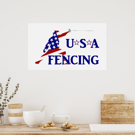 USA Fencing Poster (Küche)