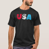 USA feuern rot weiß und blau T-Shirt (Vorderseite)