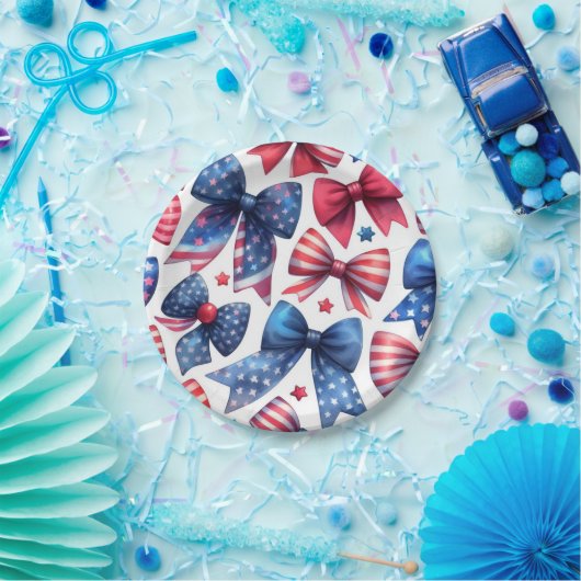 USA Field Day Bows Pappteller (Party)