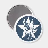 USA Fighting Squadron Insignia Magnet (Vorderseite/Rückseite)