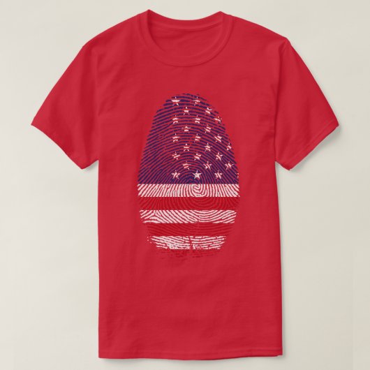 USA Finger Print T-Shirt (Design vorne)