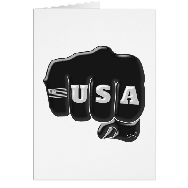 USA Fist Bump mit amerikanischer Flagge (Vorne)