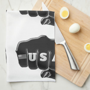 USA Fist Bump mit amerikanischer Flagge Handtuch