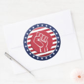 USA Fist Runder Aufkleber (Umschlag)