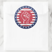 USA Fist Runder Aufkleber (Tasche)