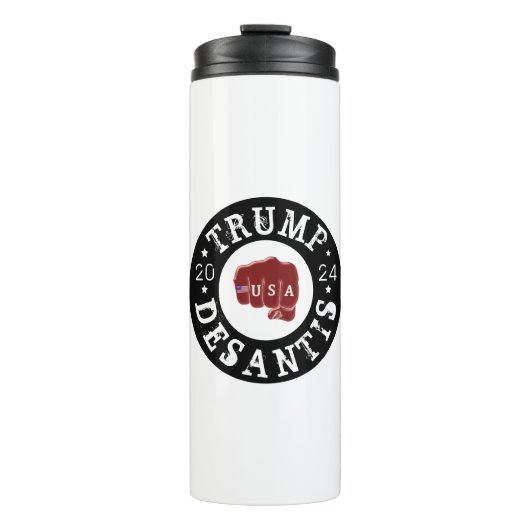 USA Fist Tattoo Trump DeSantis 2024 Thermosbecher (Vorderseite)