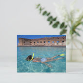 USA, FL, Florida Keys, Fort Jefferson, 1846, Postkarte (Stehend Vorderseite)