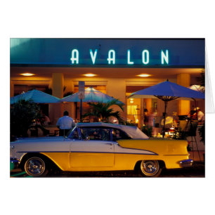 USA, FL, Miami, South Beach bei Nacht.
