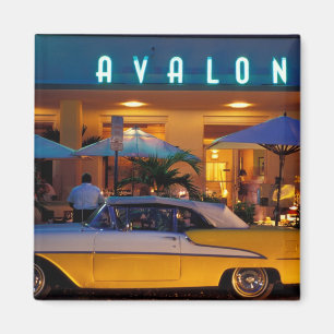 USA, FL, Miami, South Beach bei Nacht. Magnet