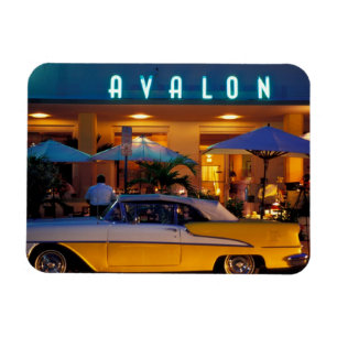 USA, FL, Miami, South Beach bei Nacht. Magnet