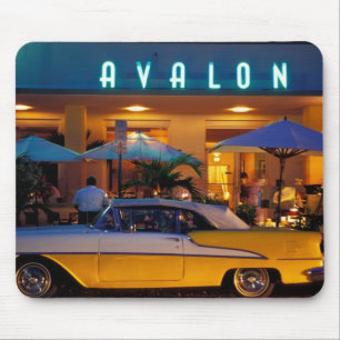USA, FL, Miami, South Beach bei Nacht. Mousepad