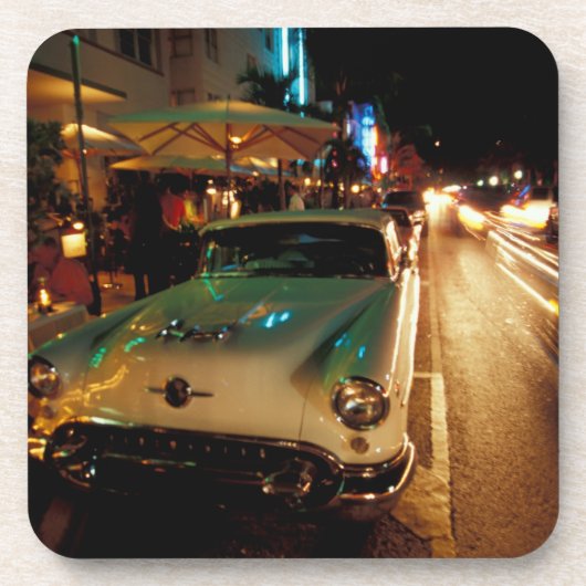USA, FL, Miami, South Beach nachts.2 Untersetzer (Vorderseite)