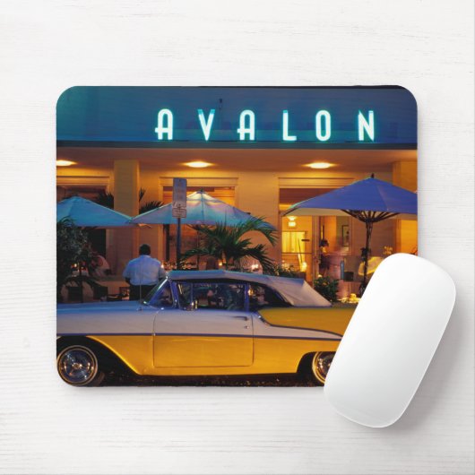 USA, FL, Miami, South Beach nachts. Mousepad (Mit Mouse)