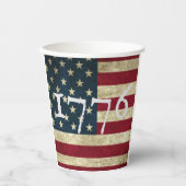 USA Flag 1776 Juli Viertes Unabhängigkeitserforder Pappbecher (Vorderseite)