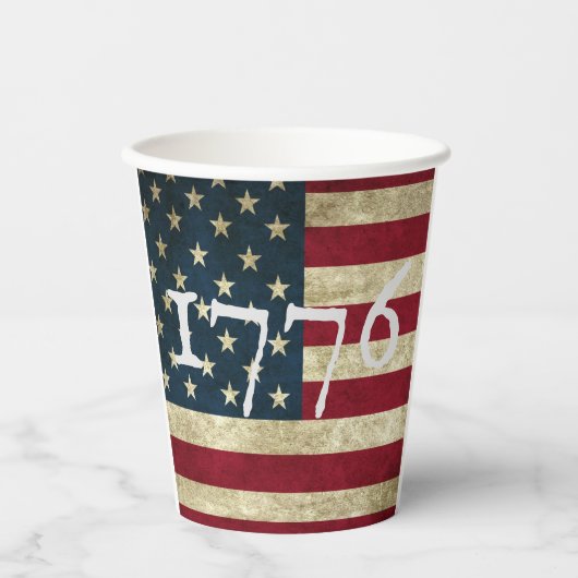 USA Flag 1776 Juli Viertes Unabhängigkeitserforder Pappbecher (Vorderseite)