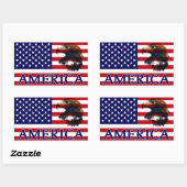 usa Flag 2 Rechteckiger Aufkleber (Blatt)